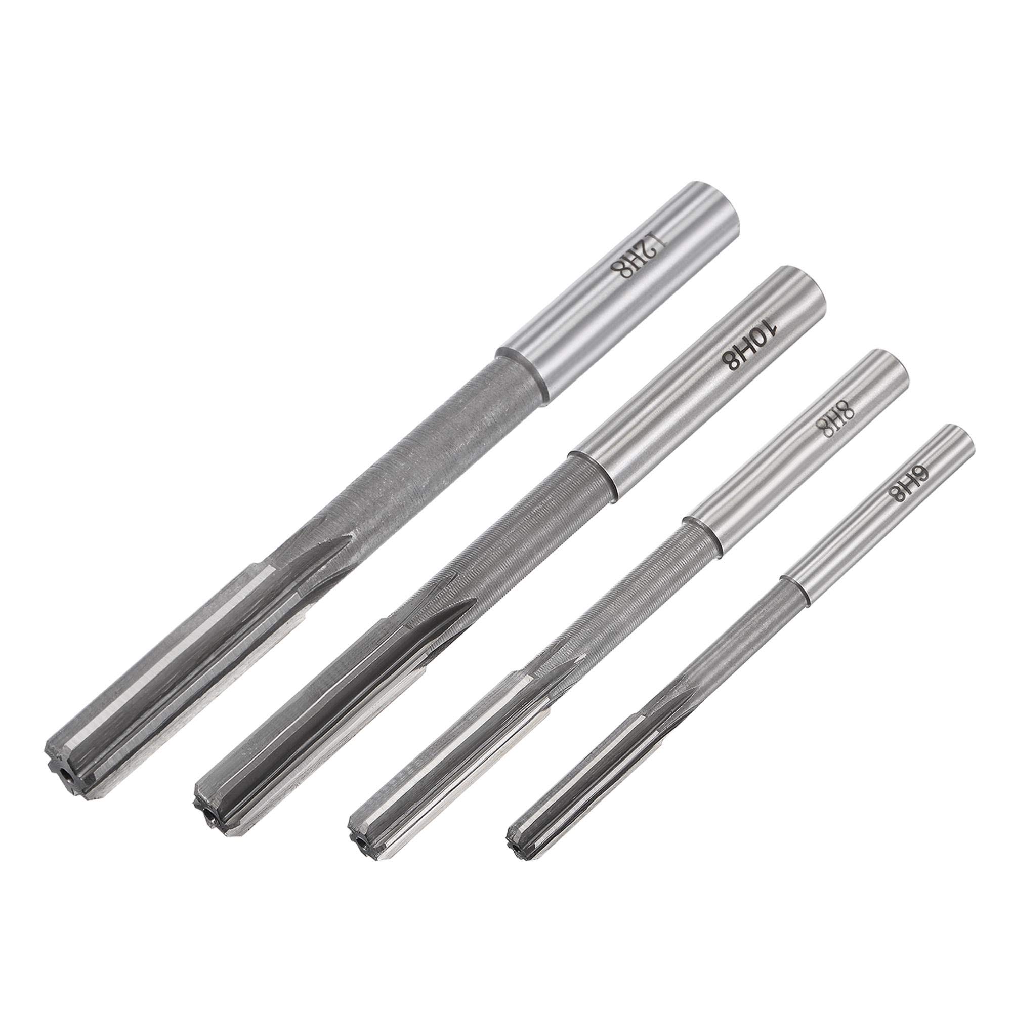 Uxcell Chucking Reamer 1/4", H7 HSS Lathe Machine Reamer 6 Straight Flutes Round Shank Milling Cutting Tool Metal Non Ferrous Copper 1pcs