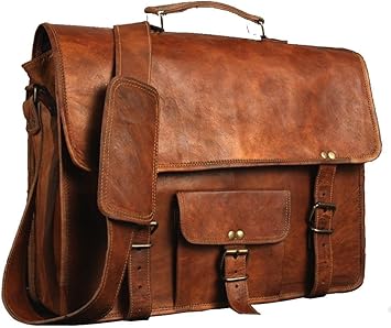 personalized leather computer bolsa