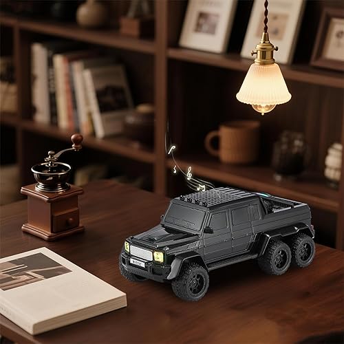 Miniatura 6 de WS-G63 - Replica de altavoz Bluetooth de 6 ruedas para camioneta  Sonido HD, radio FM, emparejamiento estéreo TWS, luces LED de fiesta, reproducción