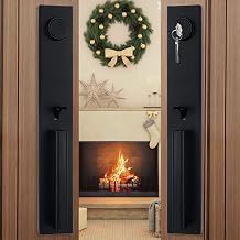 NEWBANG Matte Black Double Door Handle Set
