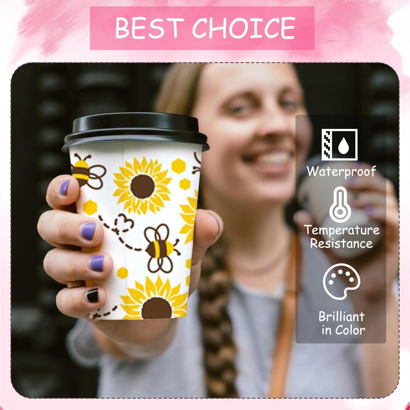 YOKUSHI UV DTF Cup Wraps for 16 OZ, 15 Sheets Flowers Theme Decals Transfer Stickers for Glass Cups Tumblers
