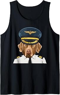 Second Officer Chesapeake Bay Retriever Airline Pilot Tank Top