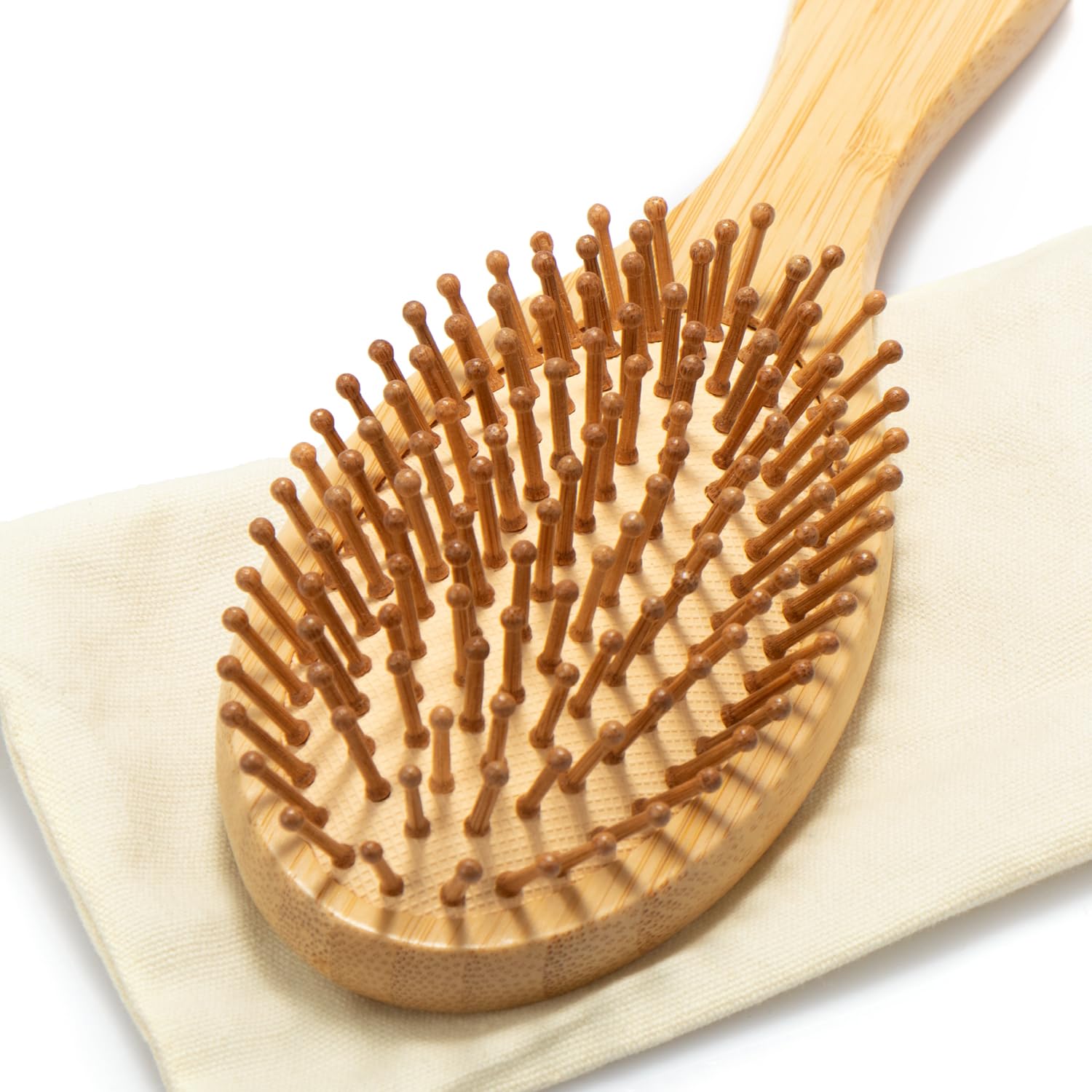 Wilhelm Sell® 2-piece bamboo hairbrush Set including natural bristles, Eco-friendly paddle brushes for women men and kids - Image 4