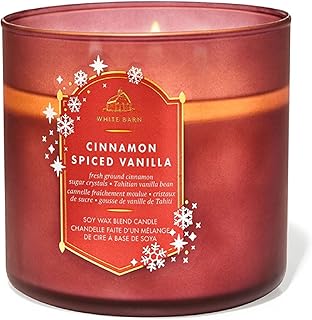 B&B Works Cinnamon Spiced Vanilla 3-Wick Candle – Warm Vanilla Sugar & C...