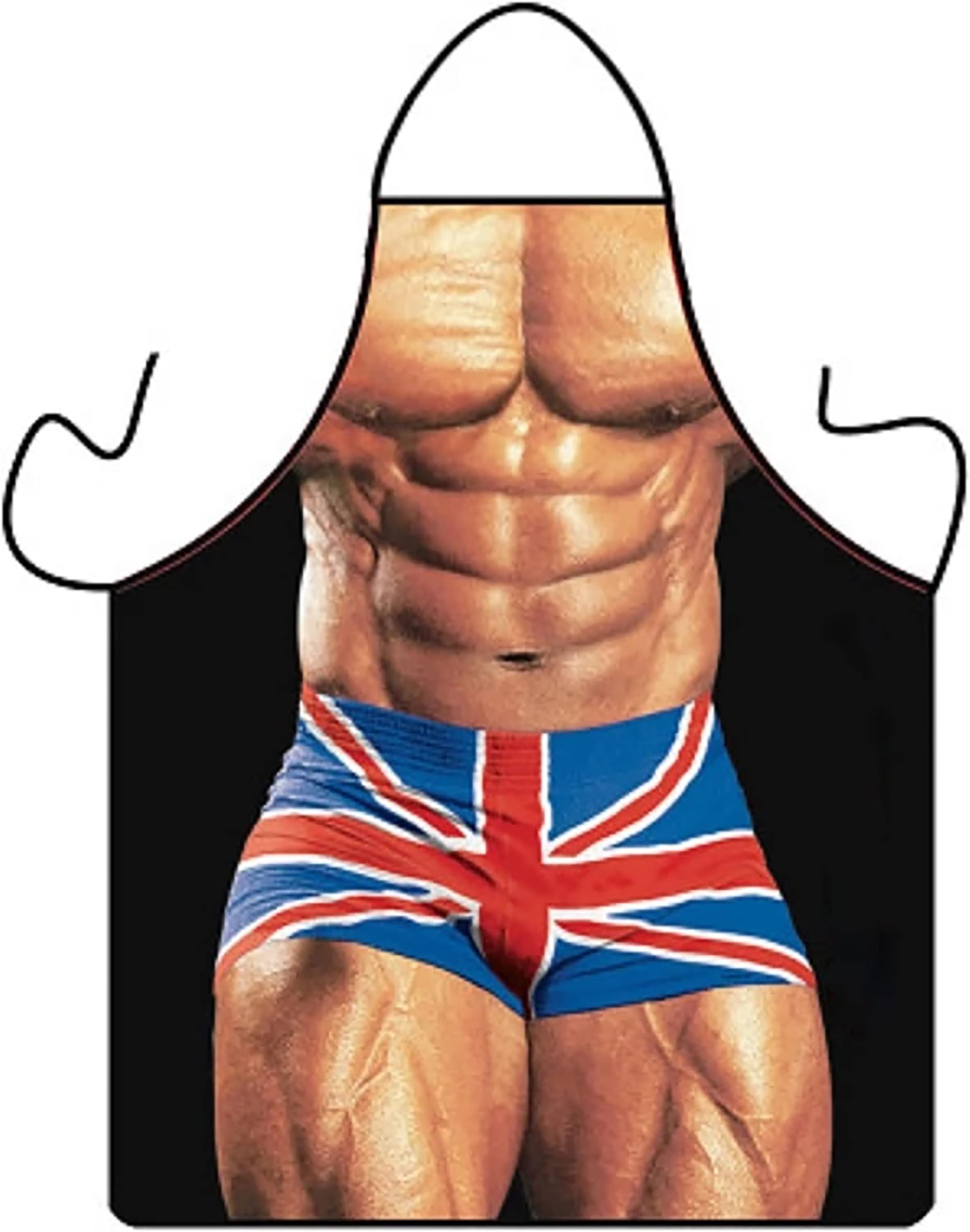 Gadgetking Sexy Apron Prank Xmas Gift Present for Friends Him Husband Fun Rude Boyfriend Union Jack British Flag Joke Prank English England Novelty BBQ Baking Chef Cooks Cooking