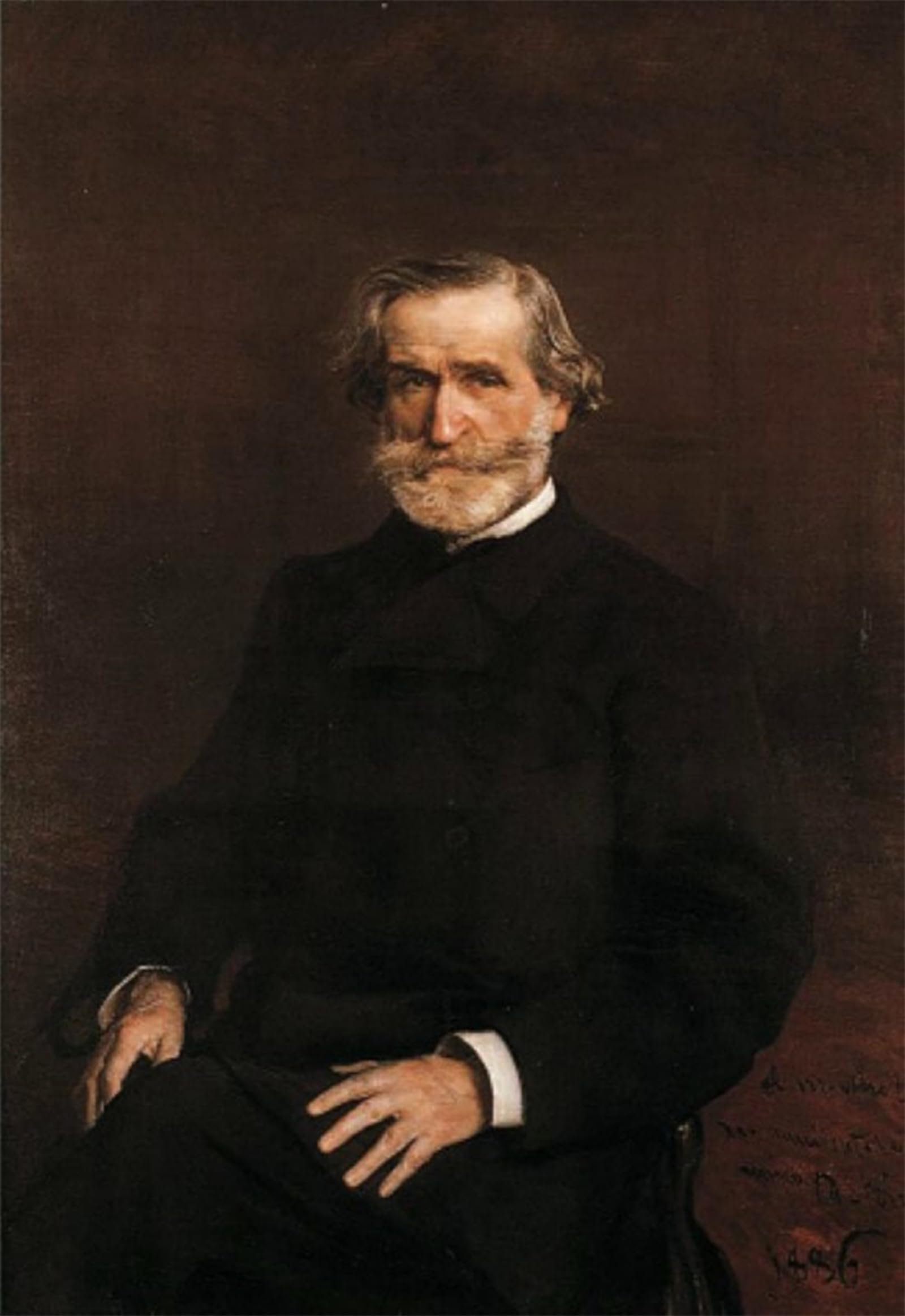 SERENDIPITP Retro Picture Poster Wall Art Pictures Painting Portrait of Guiseppe Verdi by Boldini Wall Art Canvas Print for Wall Decor 60x90cm