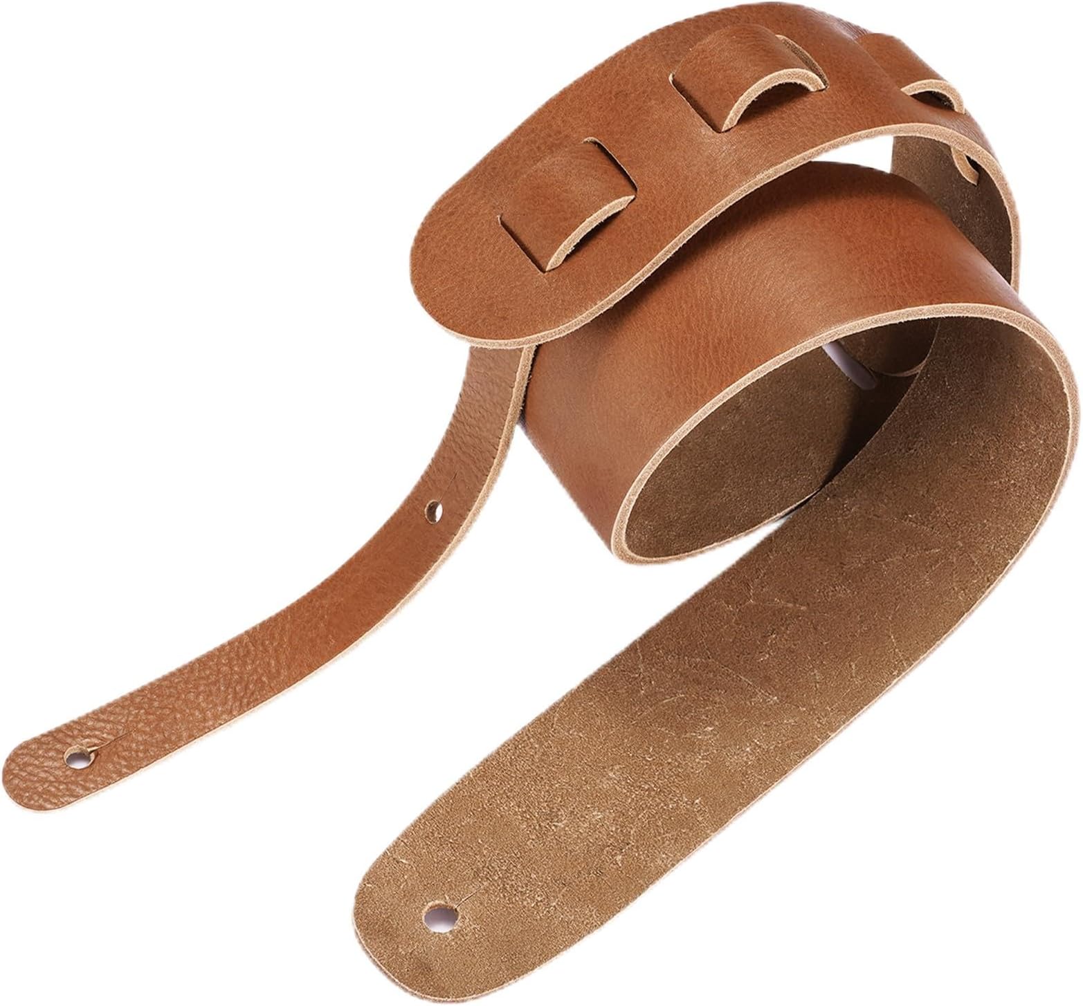 Amazon.com: LEKATO Genuine Cowhide Leather Guitar Strap with 2.5″ Wide ...