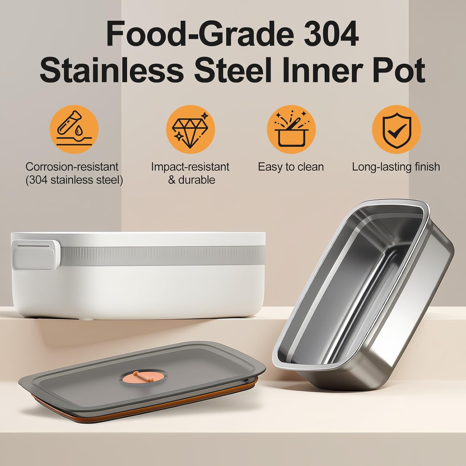 Radio Heater Lunch Box Rechargeable Portable Food Warmer with Digital Display and Keep-Warm Function 1L Large Capacity Food Warmer Ideal for Office Camping Travel