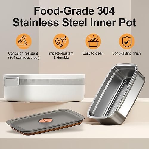 Miniatura 5 de Fiambrera eléctrica 2 en 1 calentador y calentador de alimentos