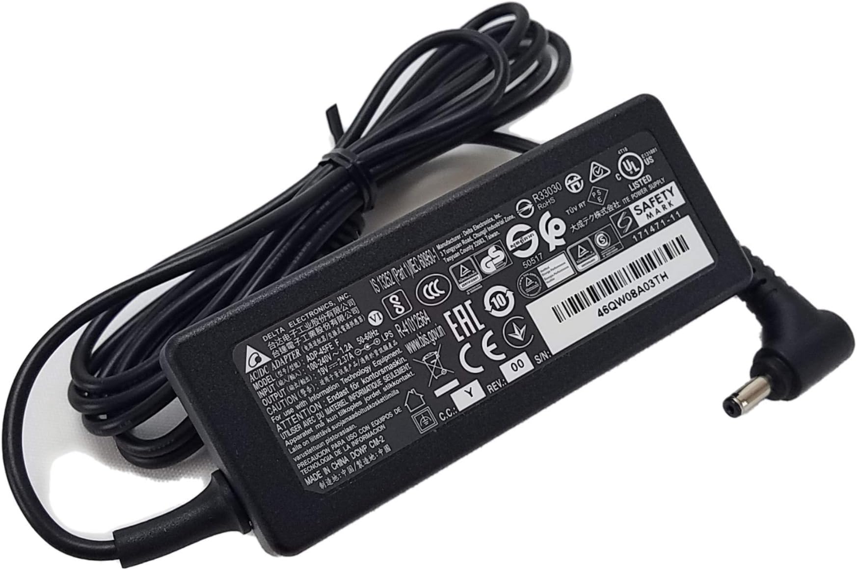 Delta Electronics Laptop Charger for Asus Zenbook UX360uak-dq207t UX410UA UX410UA-GV020T UX410UA-GV095T Compatible Replacement Notebook Adapter Adaptor Power Supply