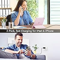 Vista 5 de Cargador de teléfono 17 16 15 de carga rápida, cable de carga USB C de 10 pies de largo con bloque de carga rápida de teléfono tipo C de 20 W