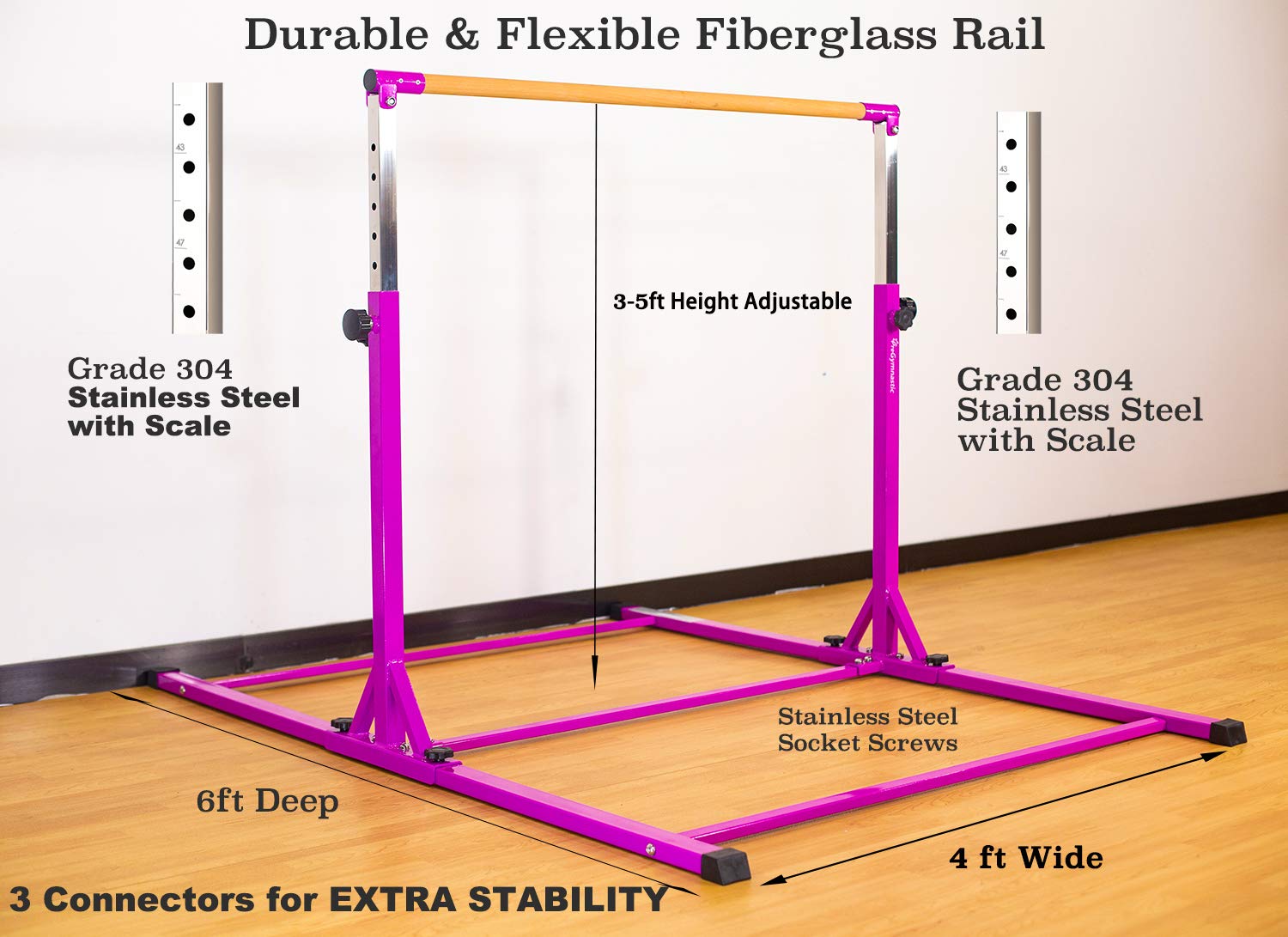 Buy PreGymnastic Updated 6ft Base No Wobble Expandable Gymnastics Kip