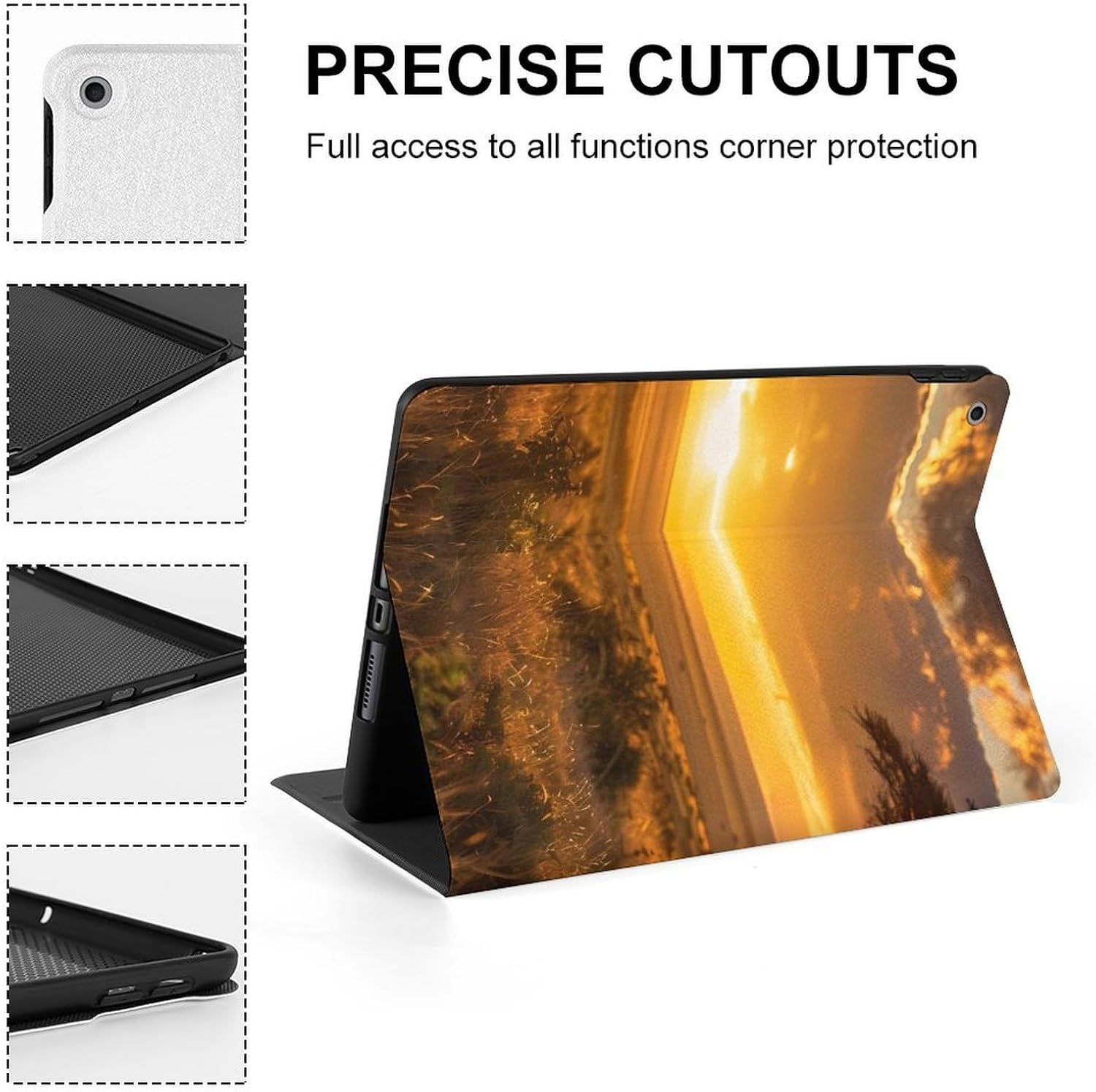 Wild Animal African King Lion Wildlife Printed Case Trifold Stand Protective Cover Compatible with ipad 2019/2020/2021(10.2in)