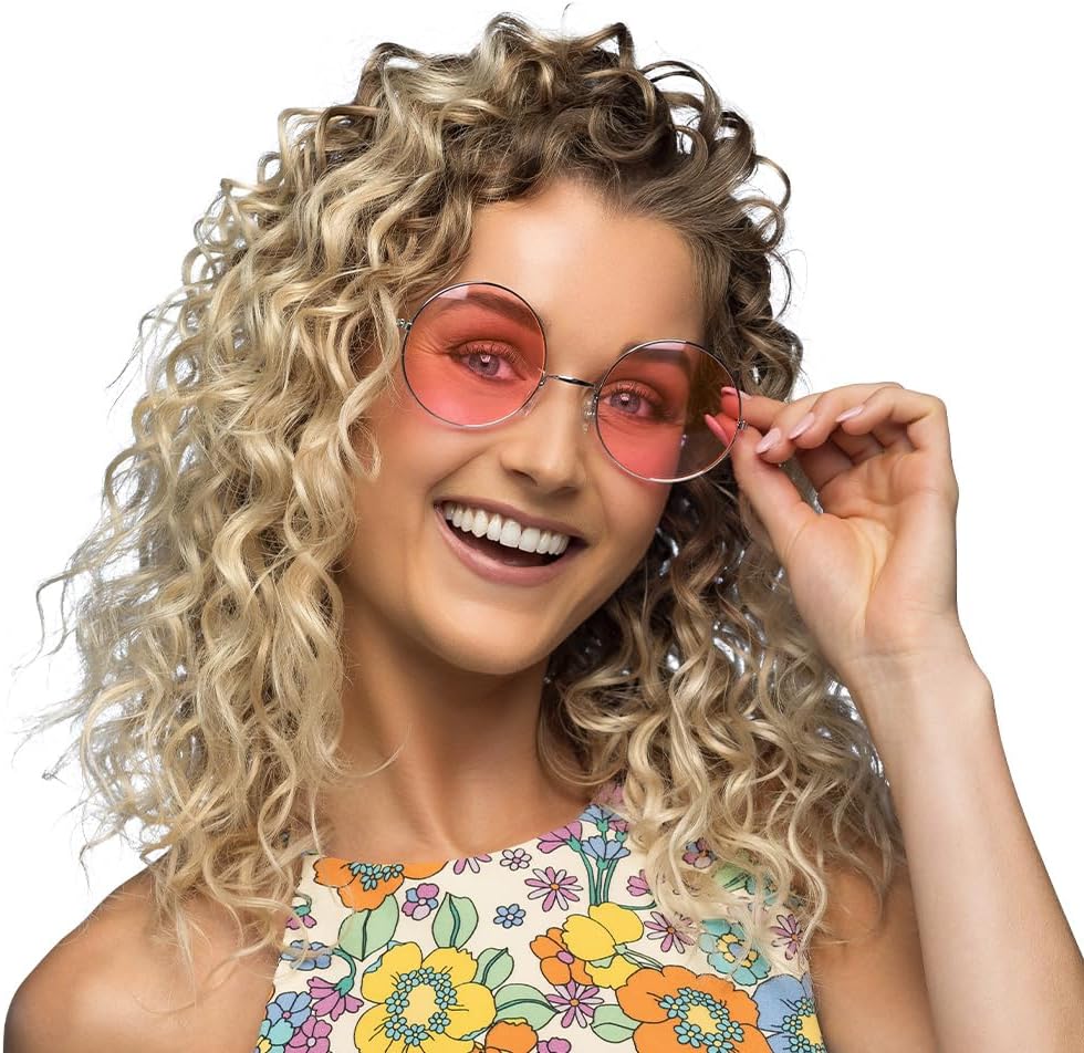 Boland 44557 Hippie Party Glasses XL Costume Accessories for Motto Party, Carnival and JGA
