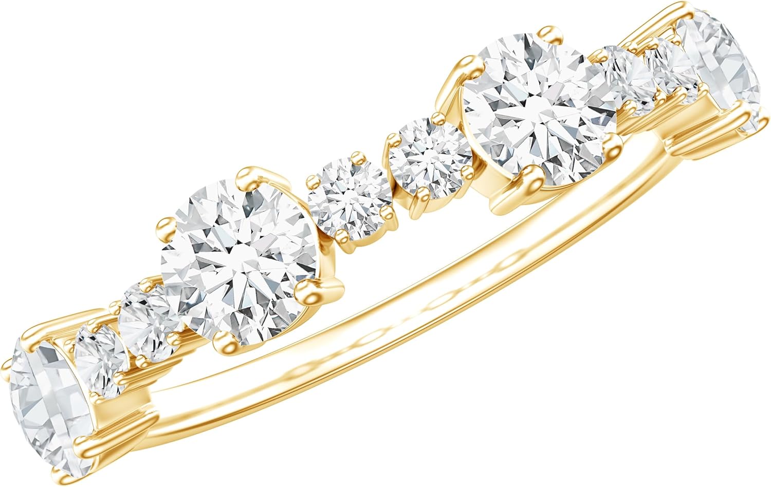 Diamond Wedding Band for Women, Ef-Vs Quality, Certified Lab Grown Diamond Eternity Ring - With Jewelry Box