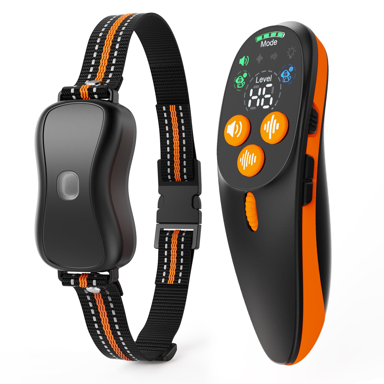 HOMELYLIFE Remote Dog Training Collar – Anti Bark, No Shock, IP67 Waterproof, 1000m Range, Vibrate & Beep for Small Medium Large Dogs with Light
