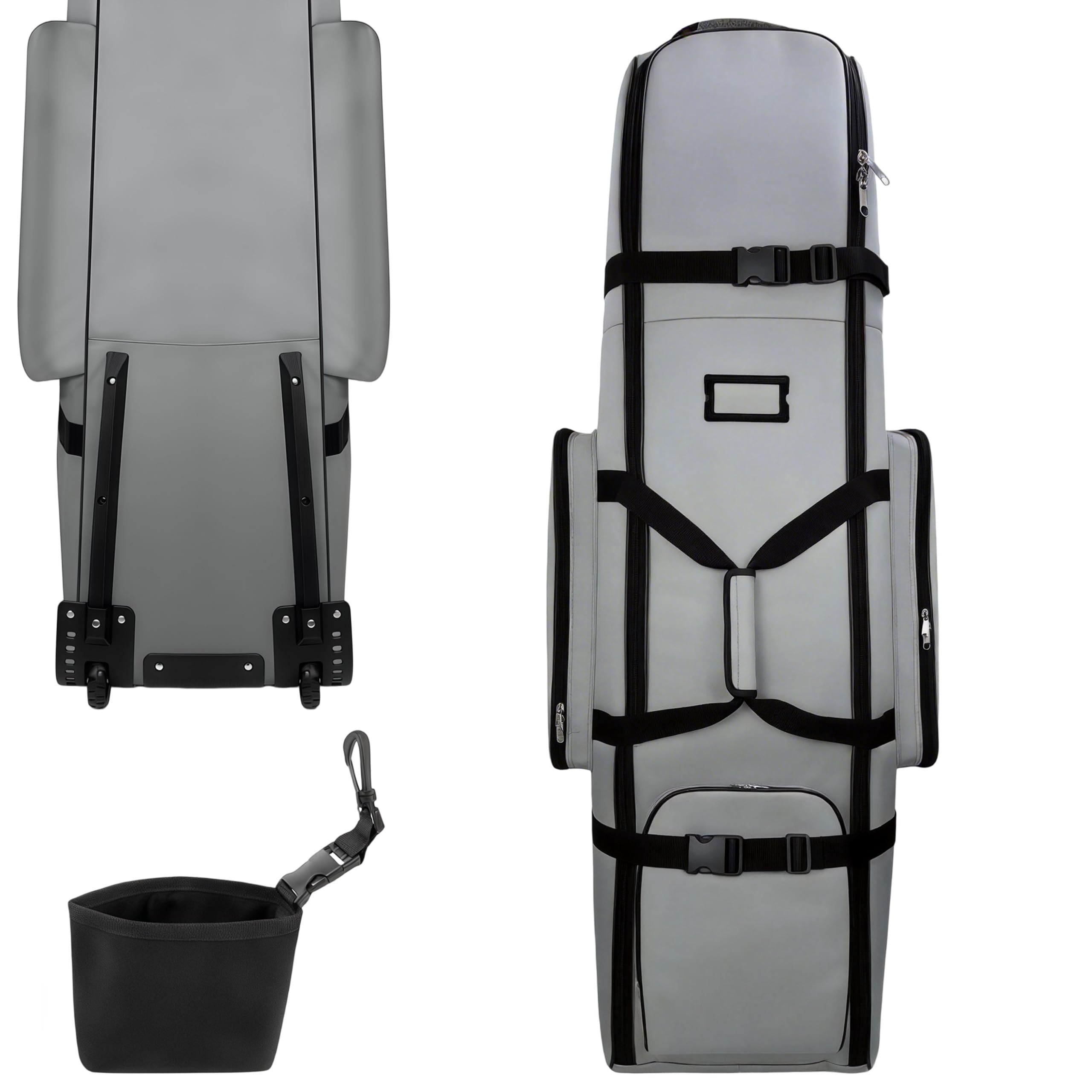 Bolsa de Viaje de Golf con Ruedas Tela Oxford 900D Gruesa Impermeable Funda de Transporte para Palos de Golf con Bolsa de Limpieza para Pelotas Bolsa de Golf portátil y Ligera para Viaje en avión