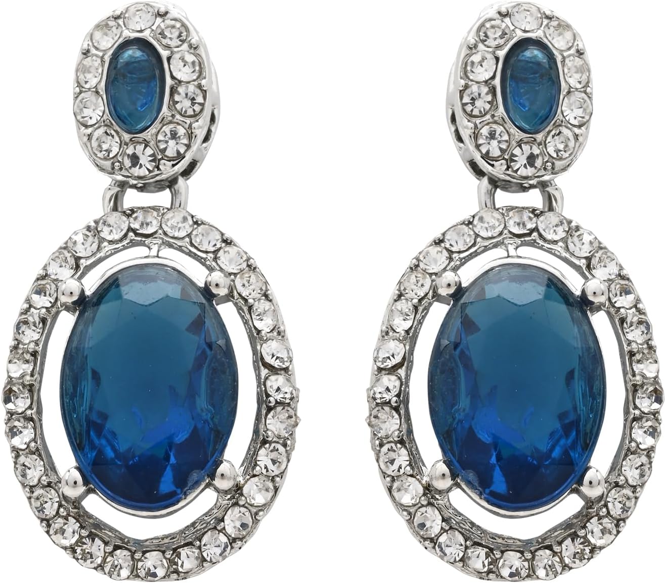 I Jewels Silver Plated Crystal Diamond Necklace With Earrings & Maang Tikka Jewellery Set for Women