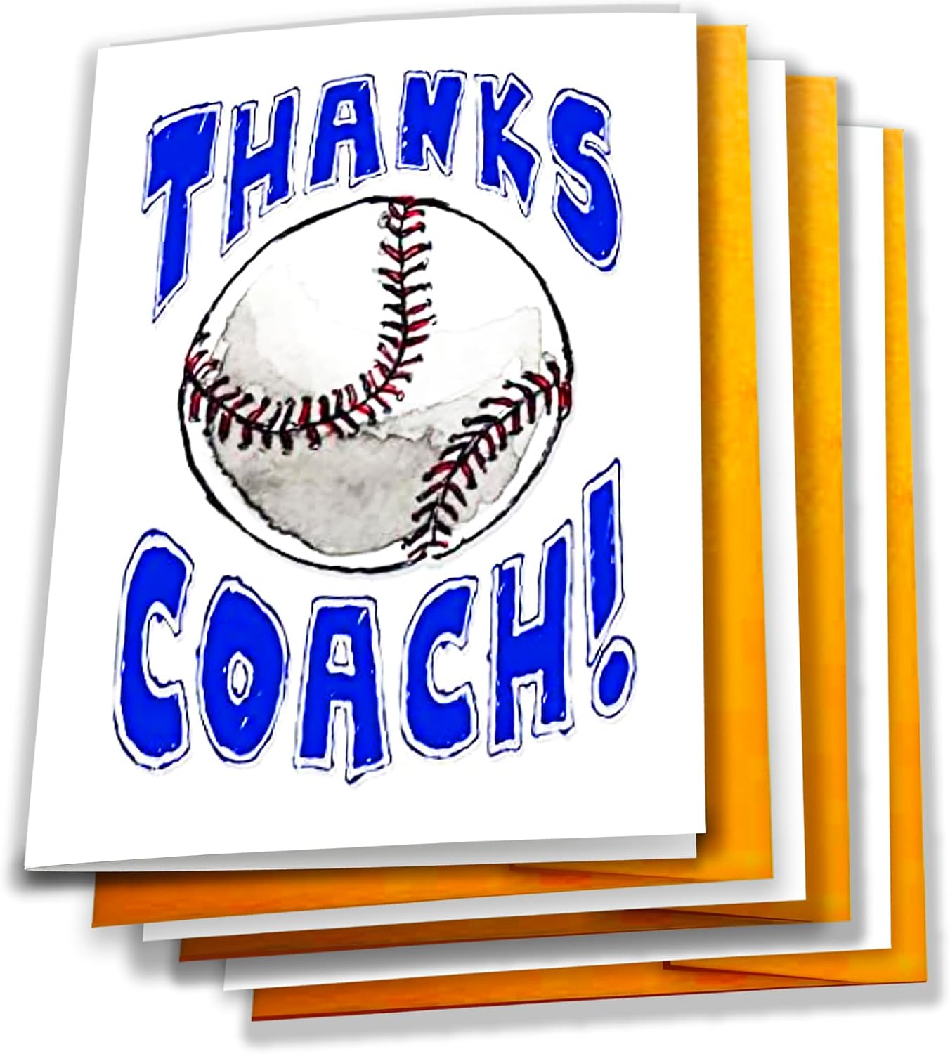Play Strong Baseball Coach Thank You Cards – 3-Pack Greeting Card Set (5x7) – “You're Awesome” Design – Perfect for Players, Teams & Families to Celebrate Amazing Coaches – Great for Season-End Gifts!