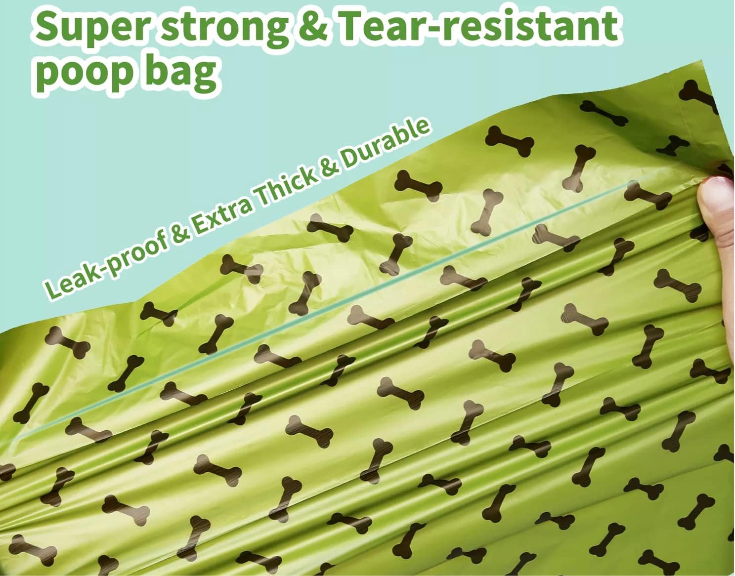 K.O.P Eco-Friendly Pet Waste Bags, Refill Rolls Thick Waste Bags For Pet Poop, Guaranteed Leak Proof.