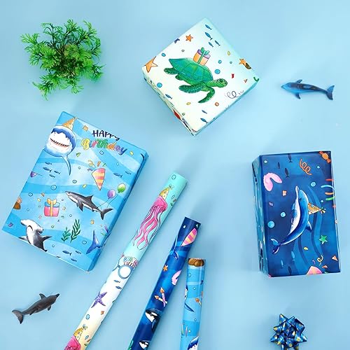 Vista 68 de WERNNSAI Rollos de papel de regalo de dinosaurios, 3 rollos de papel de regalo de dinosaurio rosa de 17 x 120 pulgadas, para bebés, niñas, Pink