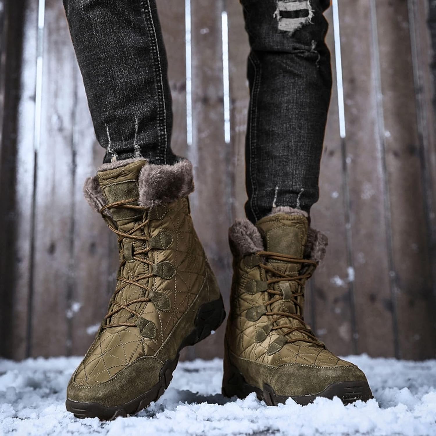 最大98 オフ ムリョシューズ 大きいサイズ スノーシューズ メンズ 防水 防寒ブーツ 裏ボア 防滑 ワークブーツ ウィンターブーツ レースアップ 冬用 厚底 滑り止め スノーブーツ 耐磨耗 衝撃吸収 トレッキング アウトドアブーツ スノトレ 靴 雪対応 Www Ssd Dk