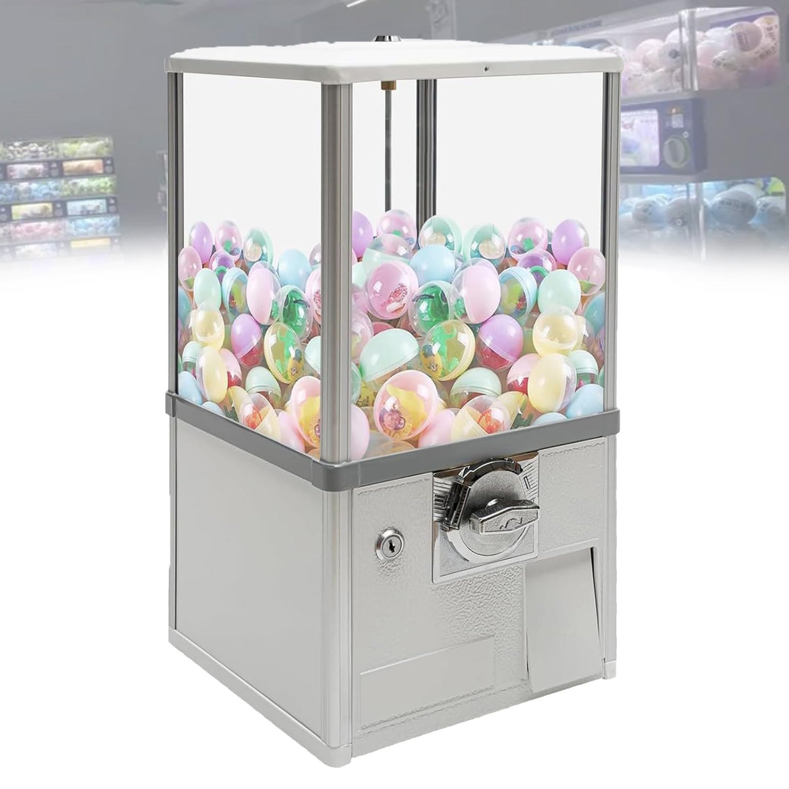 Distributore automatico di giocattoli, distributore automatico di capsule con serrature, include 100 palline vuote per negozi di giochi domestici e punti vendita, perfetto per l'intrattenimento
