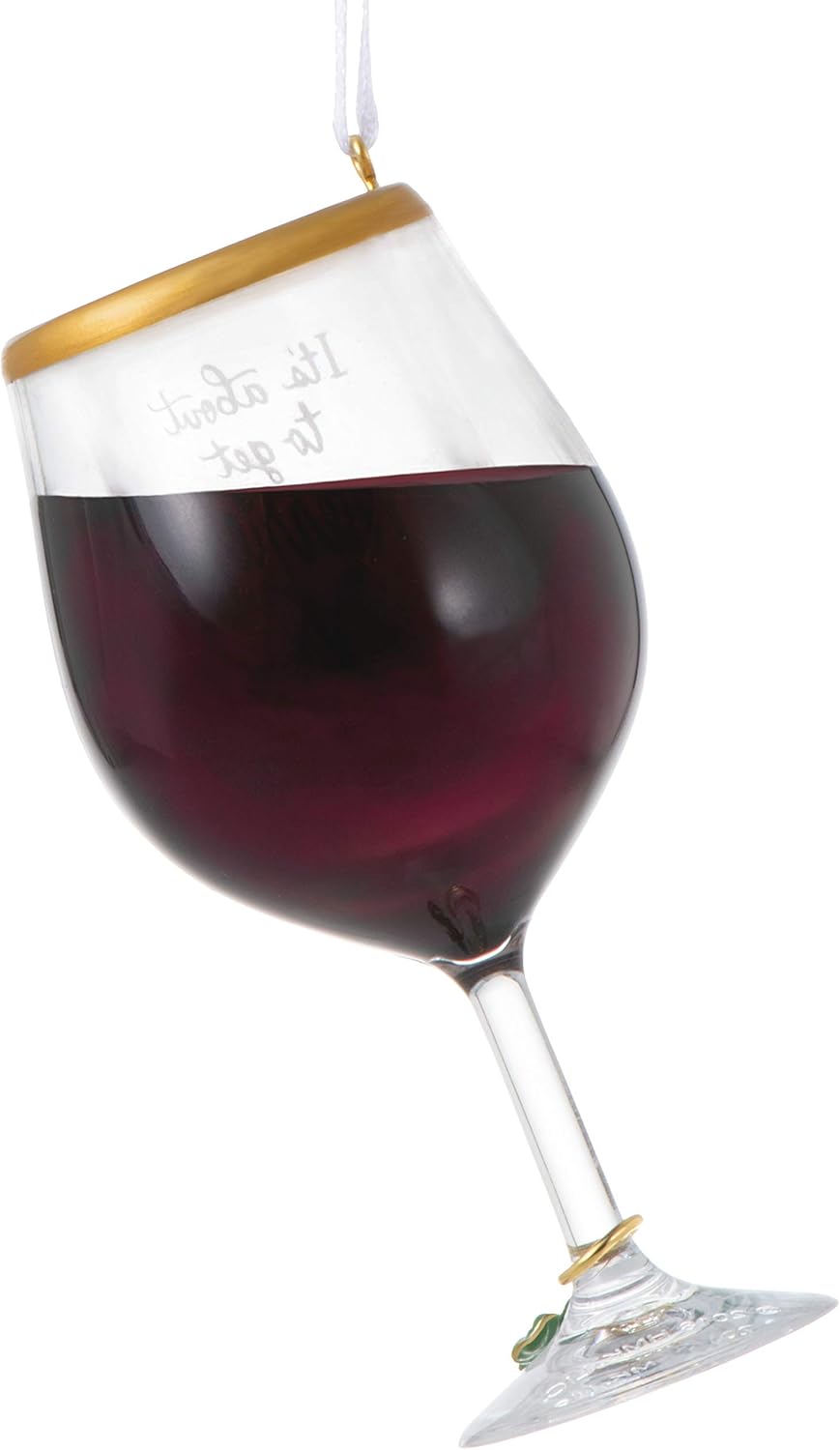 Hallmark Keepsake Christmas Ornament 2020, Holiday Cheer Wine Glass (1599QGO1944)