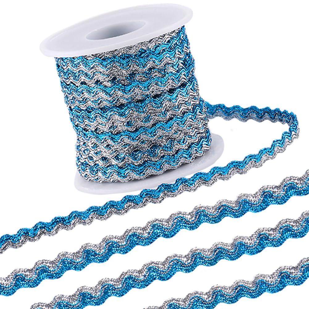 GORGECRAFT 16.4Yds x 5mm Zig Zag Trim Wave Bending Fringe Trim