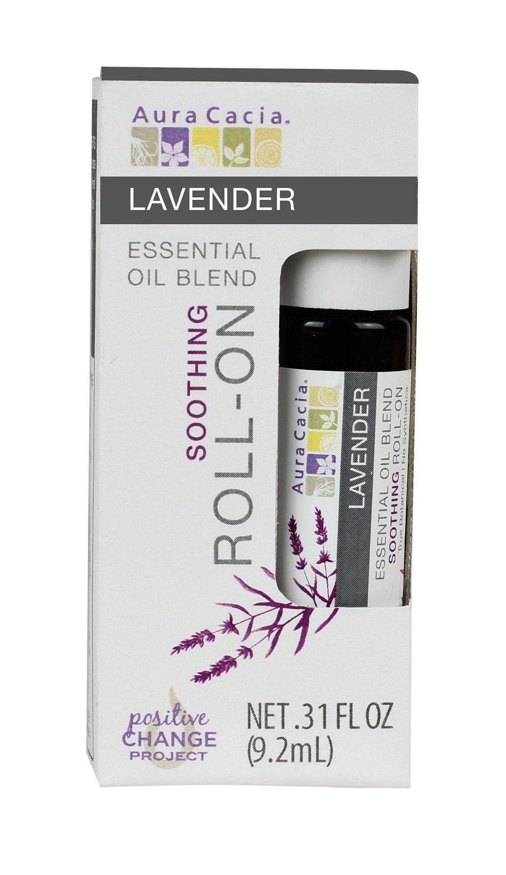 Aura Cacia Roll-On Essential Oil Blend, Lavender, 0.31 Ounce (Pack of 12)