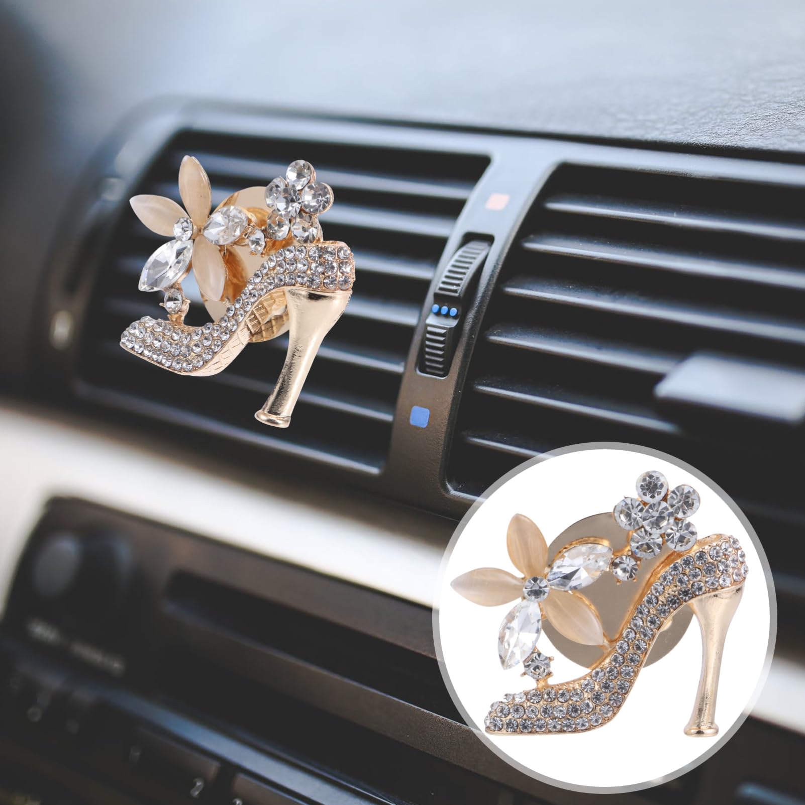Mobestech 3pezzi Diffusore Profumo Per Auto Clip Elegante Alta Decorazione Interni Auto Per Donne Clip Per Bocchetta Aria Accessorio Per Viaggi Rinfrescanti