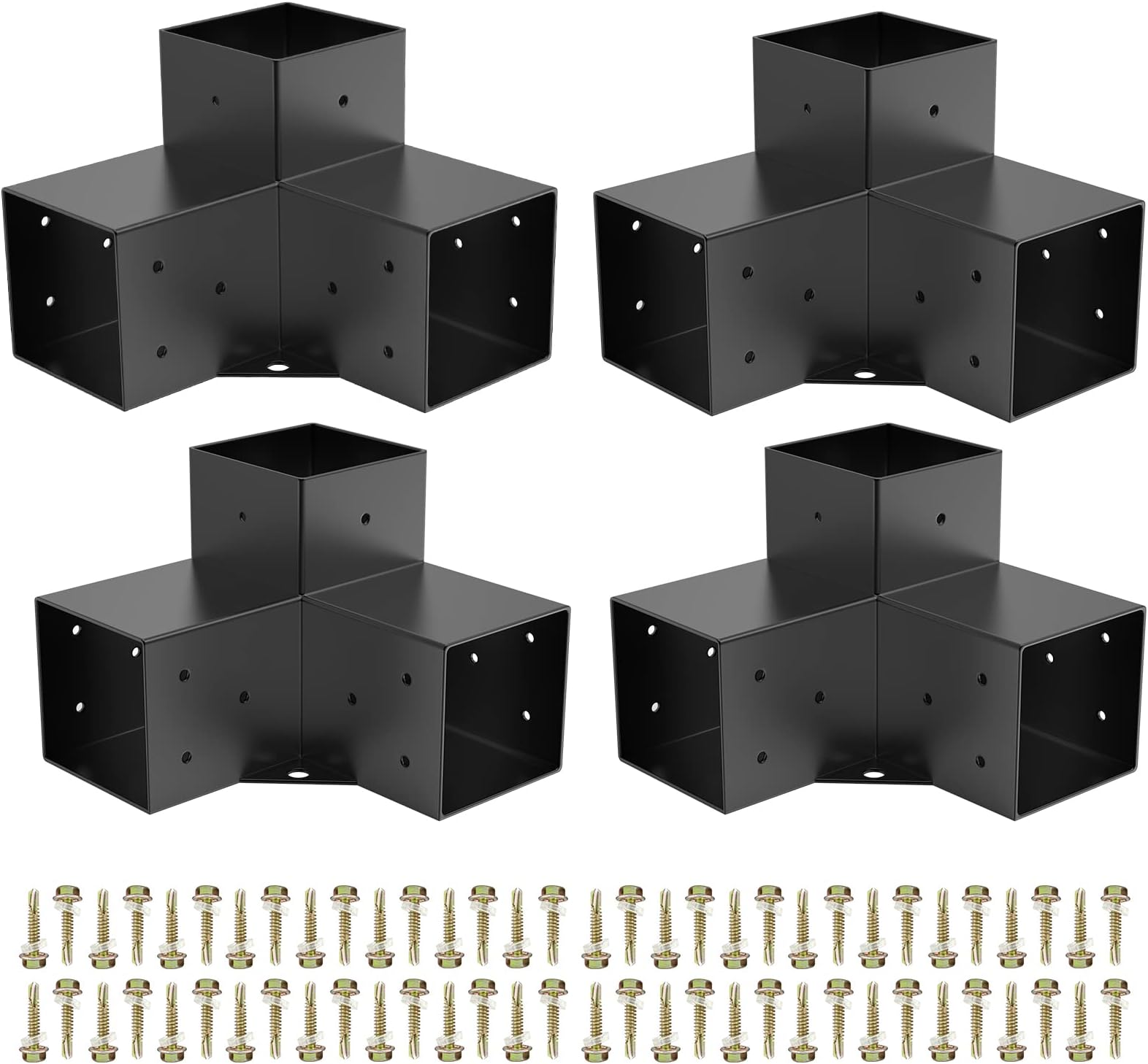 Pergola Corner Brace Bracket for 4x4 Wood Posts (45 Degree