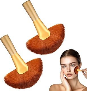 Brocha de polvo fijadora con cerdas suaves, c...