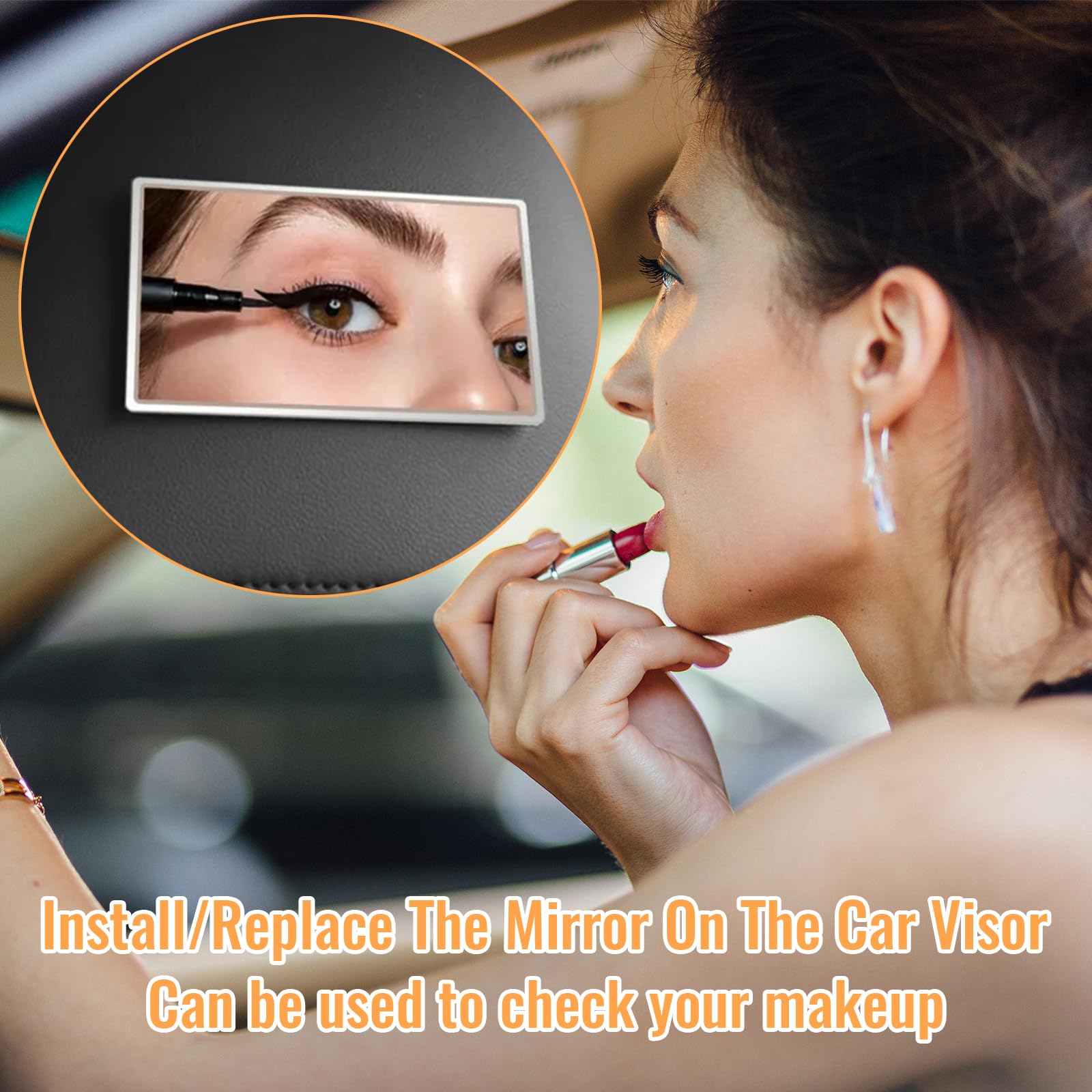 Specchietto Auto Per Trucco E Bambini - Adesivo Per Visiera O Schienale - Foto 7