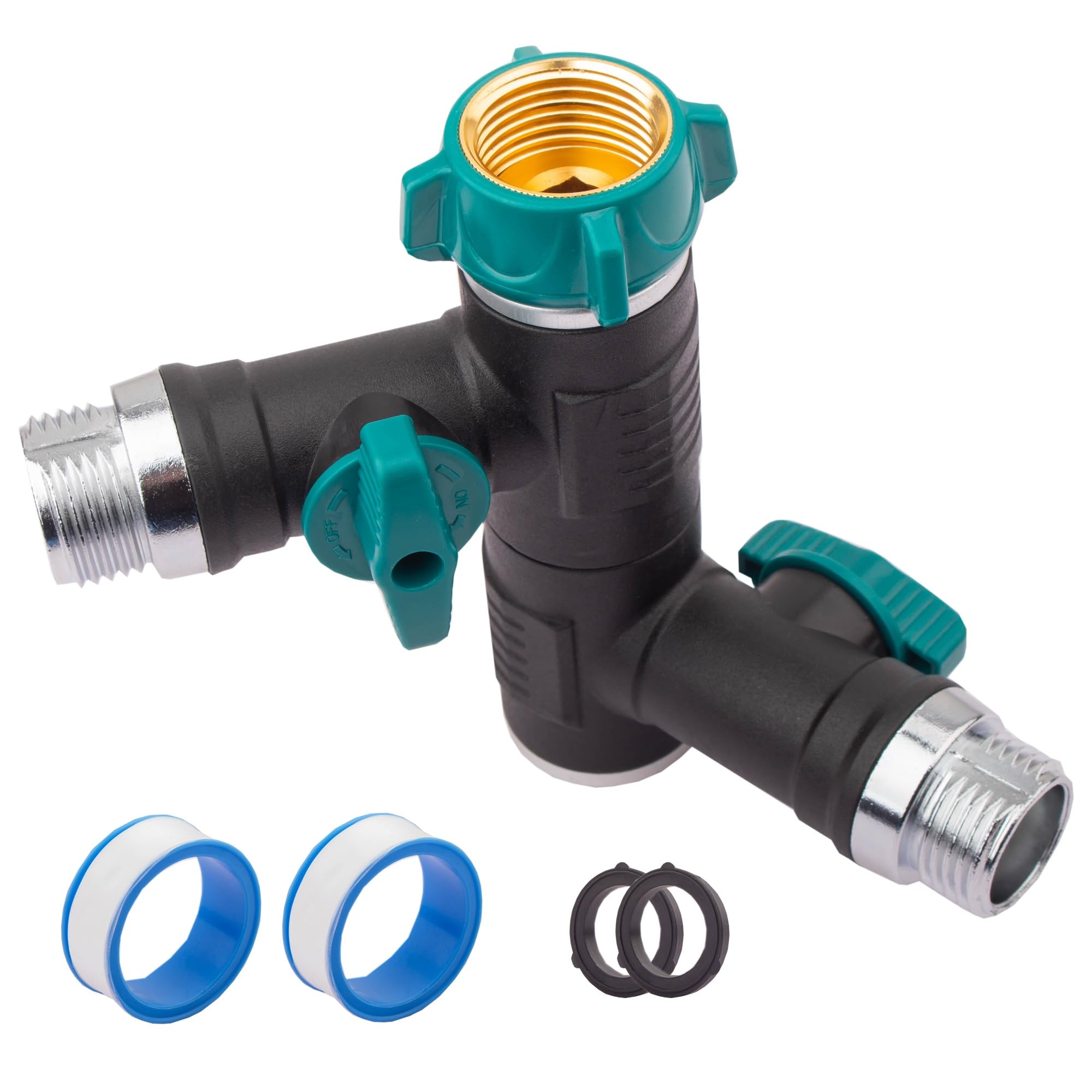Photo 1 of **MISSING PART**Hose Splitter, 2 Way splitter Rotary Heavy Duty, Hose Connector Rotated 360 Seperately,Garden Hose Splitter,Faucet Splitter,Outdoor Faucet Splitter,High Quilty Metal+Chrome Adapter.