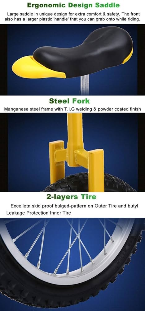 Amazon.co.jp: 子供用16/18インチ一輪車、赤、大人用20インチ