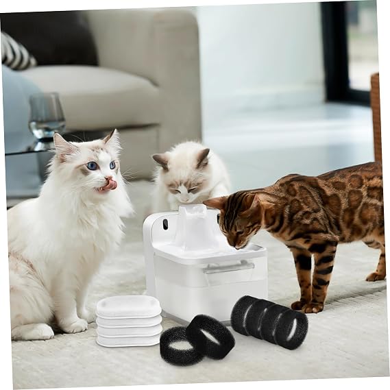 1set Cat Water Fountain Filter Replacement Sponge for Pet Water Dispensers Multi Filtration Easy Installation Compatibility