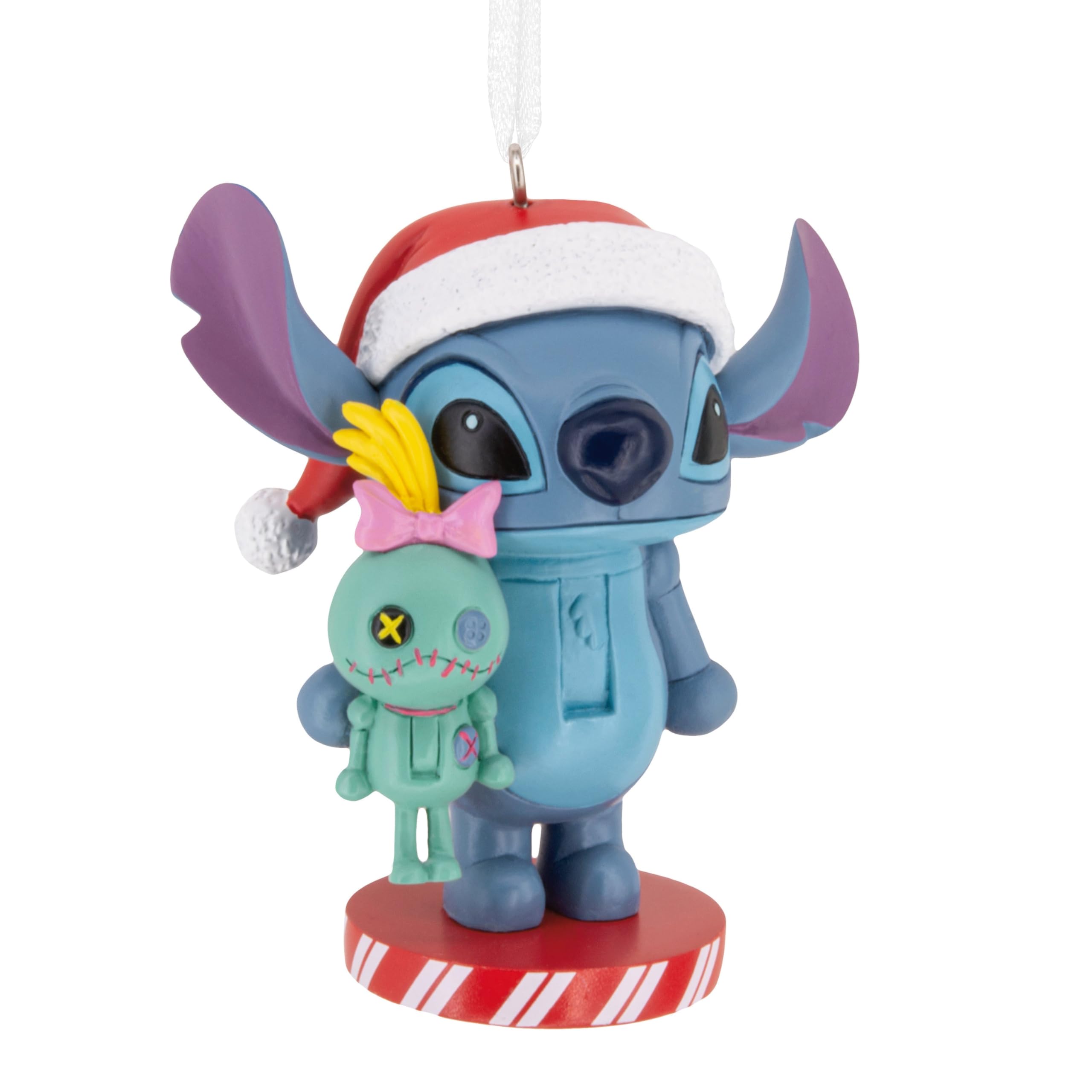 Hallmark Stitch & Scrump Nutcracker Ornament, Tree Decoration, Disney, Lilo & Stitch, Collectible, Blue