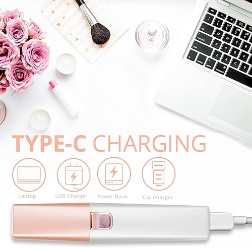 Miniatura 5 de KAPHIO Facial - Removedor de vello de cejas para mujeres recortadora de cejas recargable 2 en 1 y afeitadoras faciales para mujeres - Dispositivo de