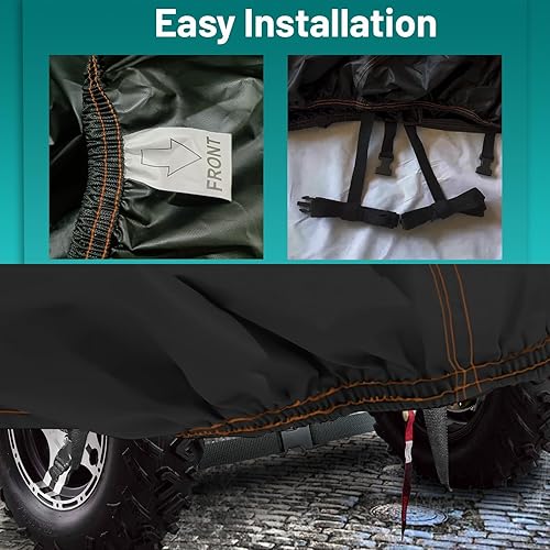 Miniatura 6 de QYMOTO Funda UTV resistente al viento para Hisun UTV, CFMOTO Uforce UTV, Yamaha Rhino cubierta, Polaris Ranger, Coleman UTV, Axis UTV cubierta