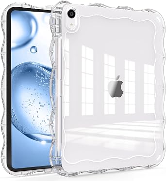 Clear Case for iPad (A16) 11-inch 11th Generation 2025 / iPad 10th Generation 10.9 inch, Wave-Border Soft TPU+Hard PC, Anti-Scratch Ultra Slim Protective Tablet Cover, Shockproof Impact Resistant.