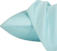 Vista 3 de NTBAY Juego de 2 fundas de almohada de algodón egipcio para niños pequeños, fundas de almohada de viaje de algodón de 500 hilos de 13 x 18 pulgadas