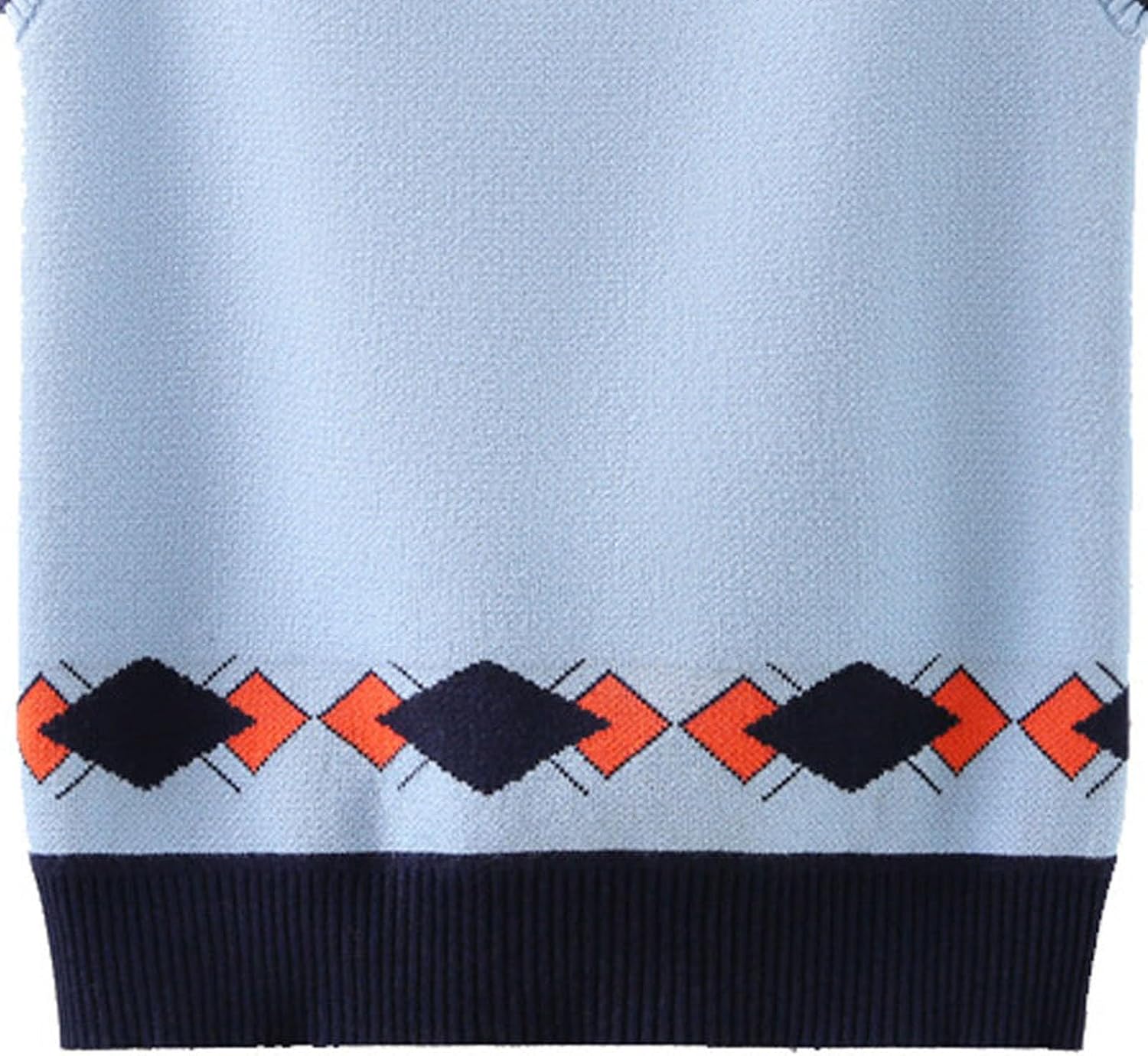 Boys Girls Argyle V Neck Knit Sweater Vest Sleeveless Pullover Tops