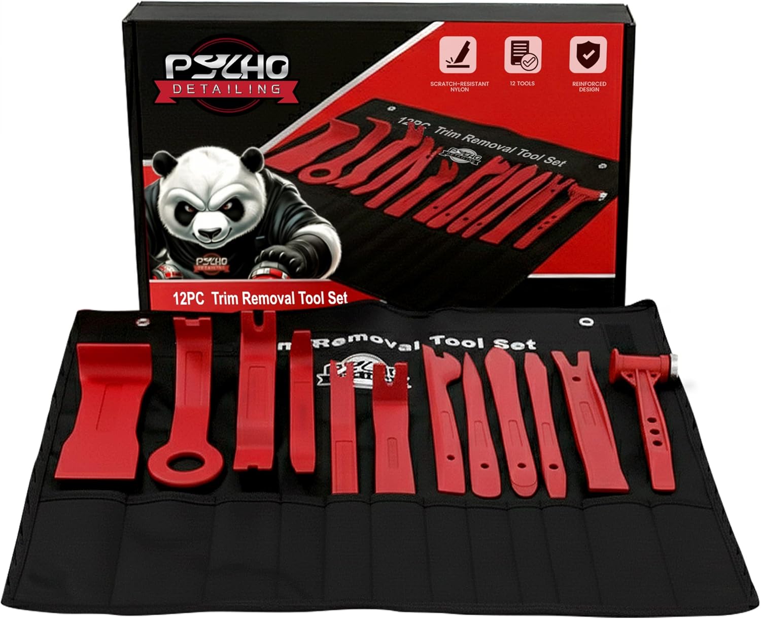 12PCS Premium Trim Removal Tool Set – Scratch-Resistant Auto Interior Panel & Audio Installer Kit, Non-Marring Nylon Pry Tools for Door Panels, Dashboards, Clips & Moldings – Professional Car Repair