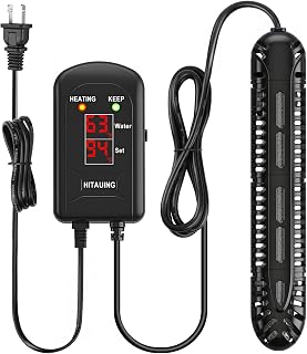 HiTauing 200W Submersible Aquarium Heater with Digital Display, 5 Safety Protections & Suction Cups for 20-40 Gallon Fish Tanks