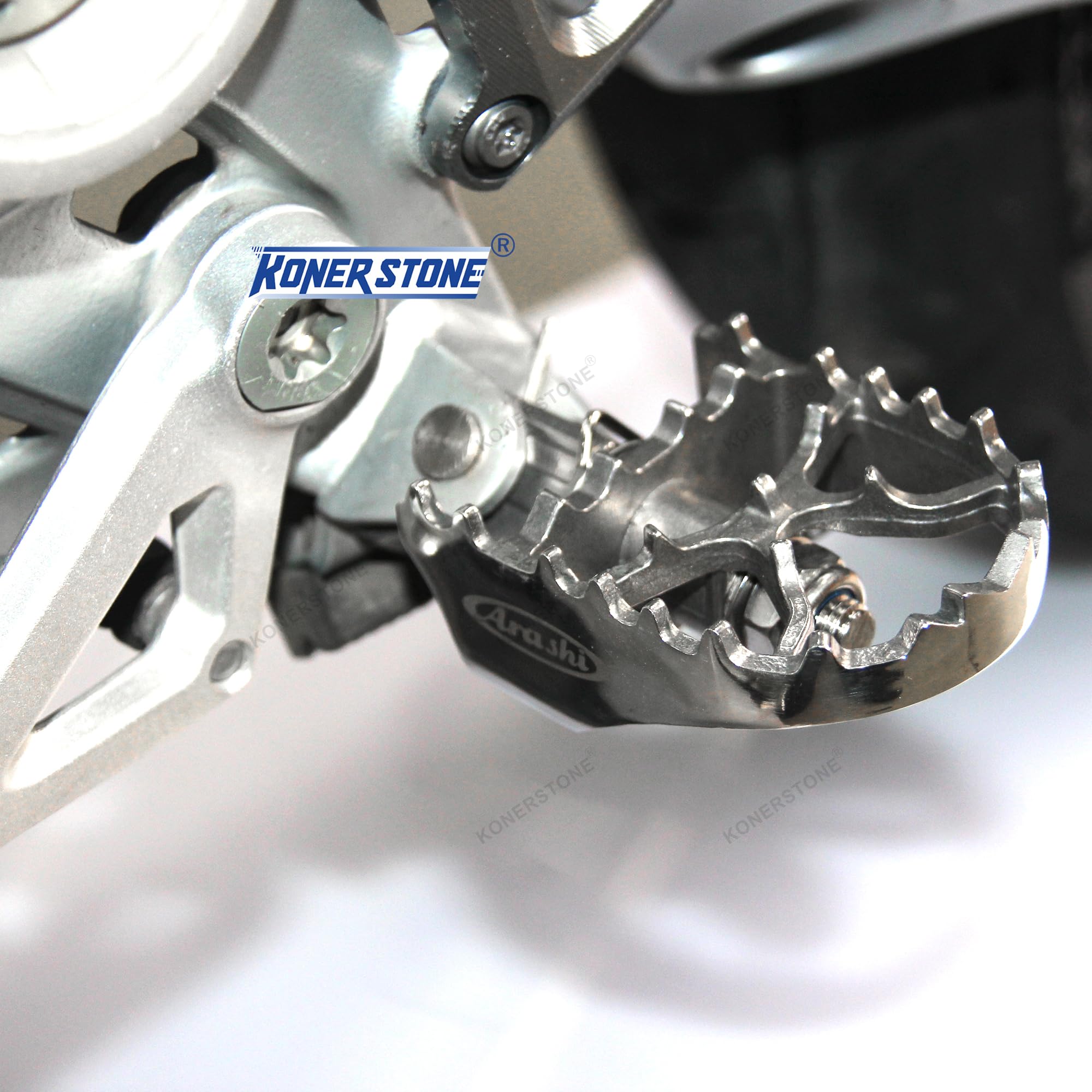 Fußstütze Pedal vordere Fußrasten Fahrer für B.M.W R1200GS 2013-2018 GSA ADV Adeventure / R1250GS 2019-2020 GSA / F750GS F850GS 2017-2020 Motorradzubehör Silber 1 Paar