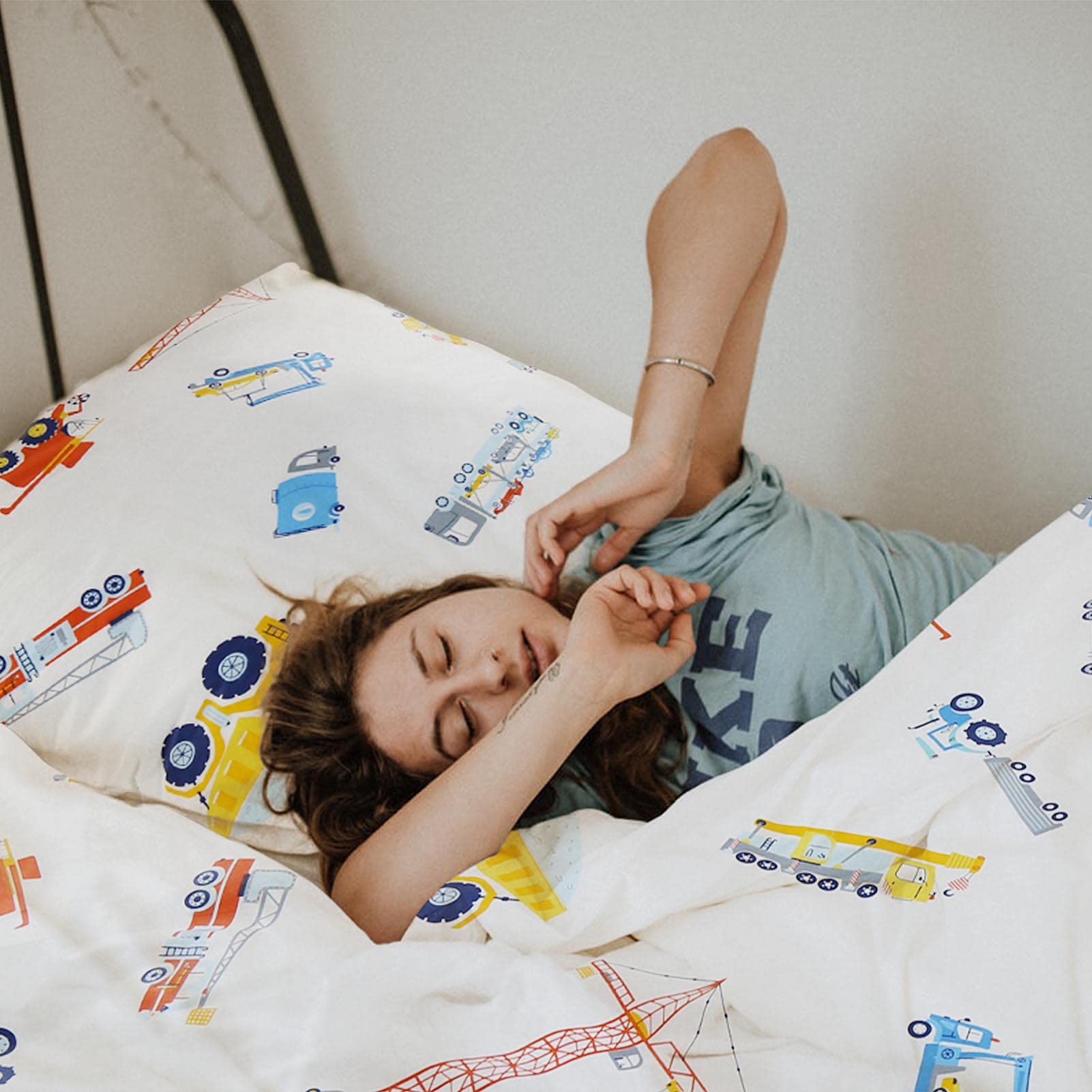 Copripiumino singolo bambino neonato 100 x 135 cm, in cotone, per bambini e bambine, con chiusura lampo