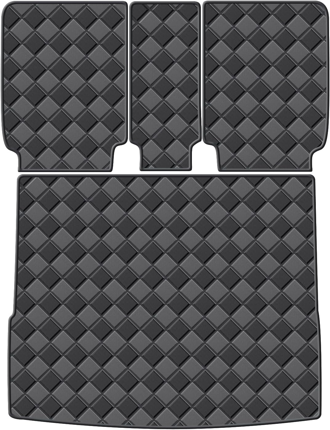 Cargo Mat & Backrest Mats for 2016-2022 BMW X1 Accessories, All Weather Waterproof Rear Cargo Liner Rear Trunk Liner Back Seat Cover Protector
