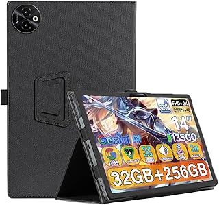 For DOOGEE Tab E3 Max タブレット14インチ ケース 角度調整 スタンド機能 高級PU レザー 全面保護 調節可能 擦り傷防止 磁気吸着 薄型軽量 良い手触り DOOGEE Tab E3 Max ケース (ブラック)