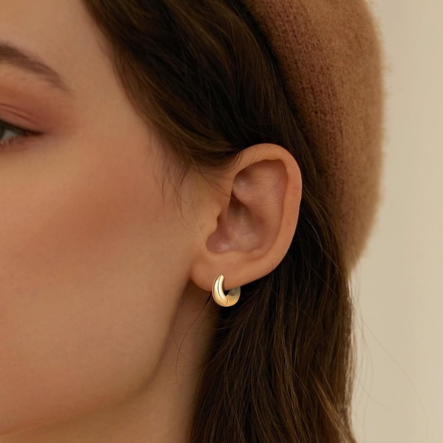 Wgoud Small Gold Hoop Earrings Set for Women, 6 Pairs 14K Gold Plated Hypoallergenic Lightweight Huggie Hoops Earrings, Trendy Cartilage Cubic Zirconia Earrings for Women Gifts. - Image 2